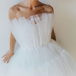 Mini Tutu Wedding Party Dress With Stunning Pearls (Never Worn)